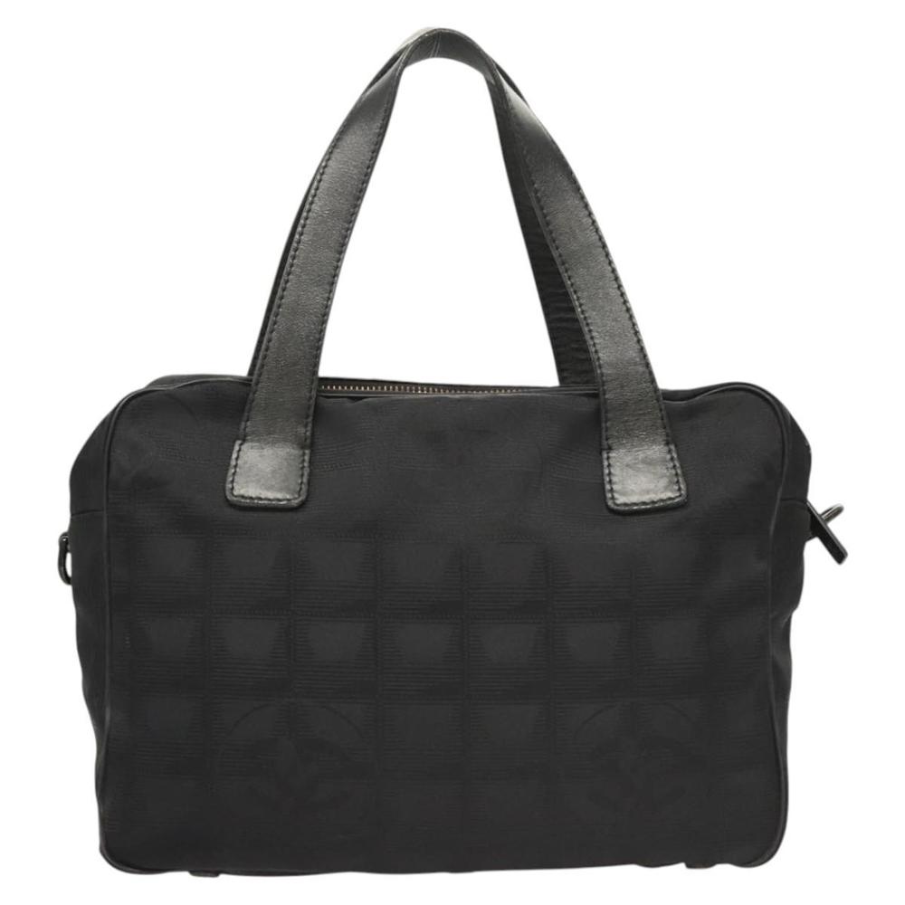 CHANEL New Travel line Hand Bag Nylon 2way Black CC Auth bs25876 - Picture 2 of 16